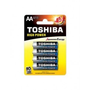 (1 Confezione) Toshiba Batterie 4pz Stilo LR6GCP BP-4 AA Alcaline - min. ordine 4pz