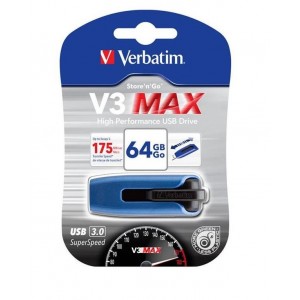 PEN DRIVE VERBATIM V3 MAX STORE'N'GO 64GB USB3.0 (49807) BLU